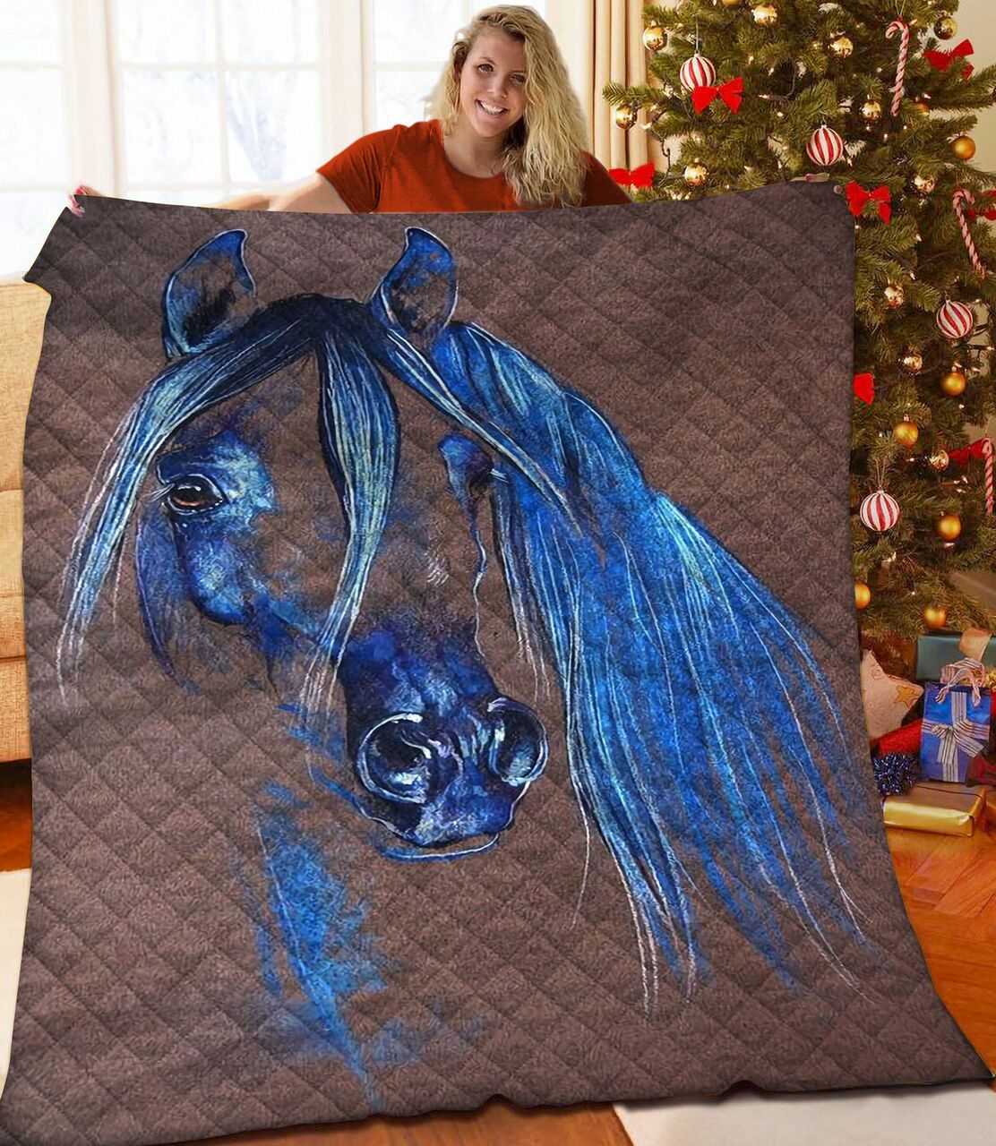 Create a Customized Horse Quilt Bedding Set to Add Your Own Style to Bedroom Decor and Make Custom Family Gifts