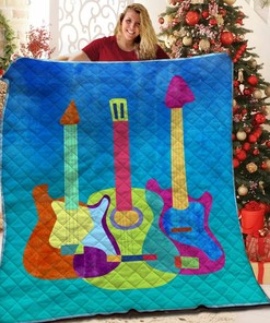 Create a Unique Bedroom Decor with Personalized Guitar Quilt Bedding Set