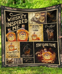 Crown Royal Whiskey Inspired Me Funny Gift Idea Quilt Bedding Set Bedroom Decor, Gifts for Family