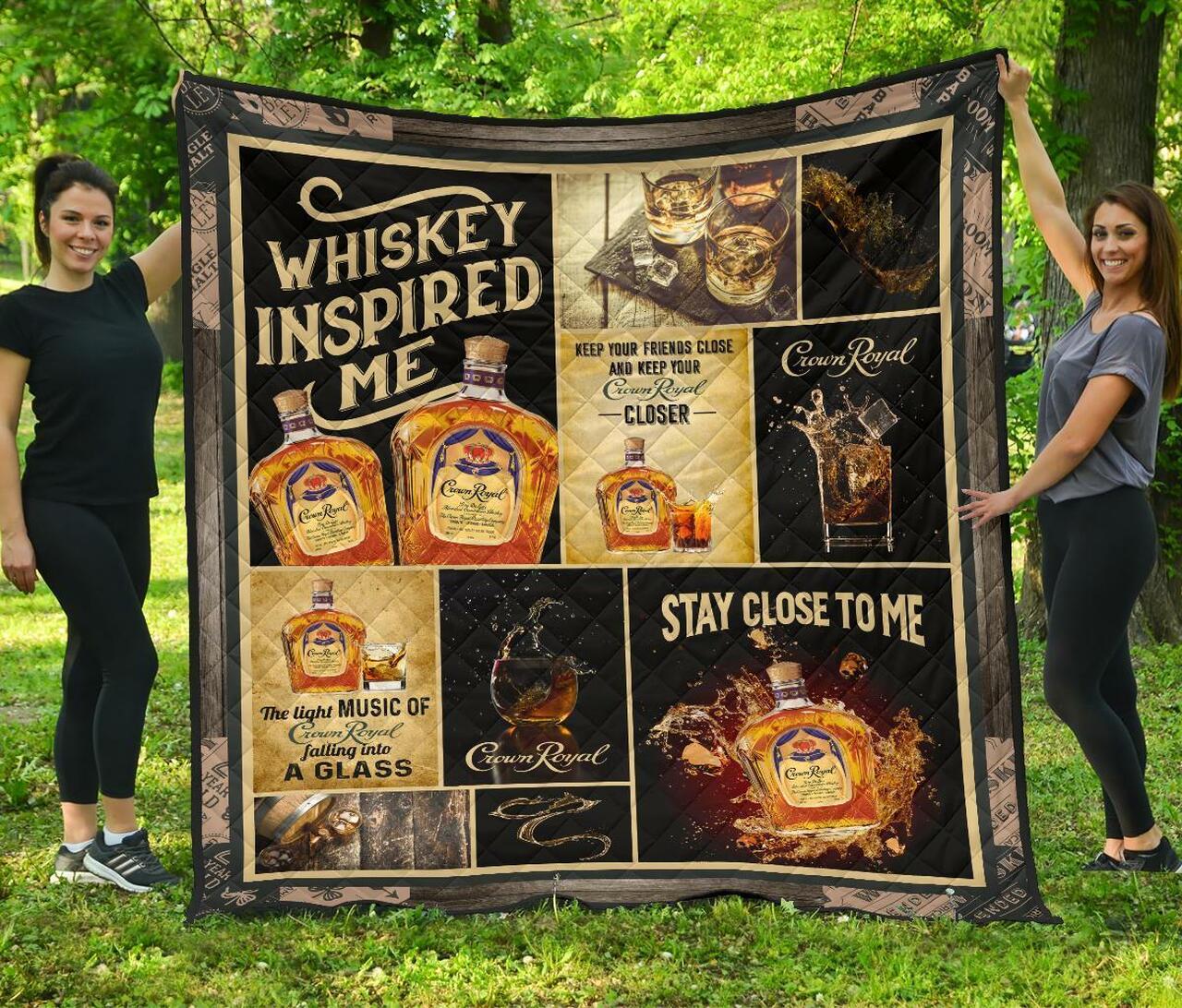 Crown Royal Whiskey Inspired Me Funny Gift Idea Quilt Bedding Set Bedroom Decor, Gifts for Family