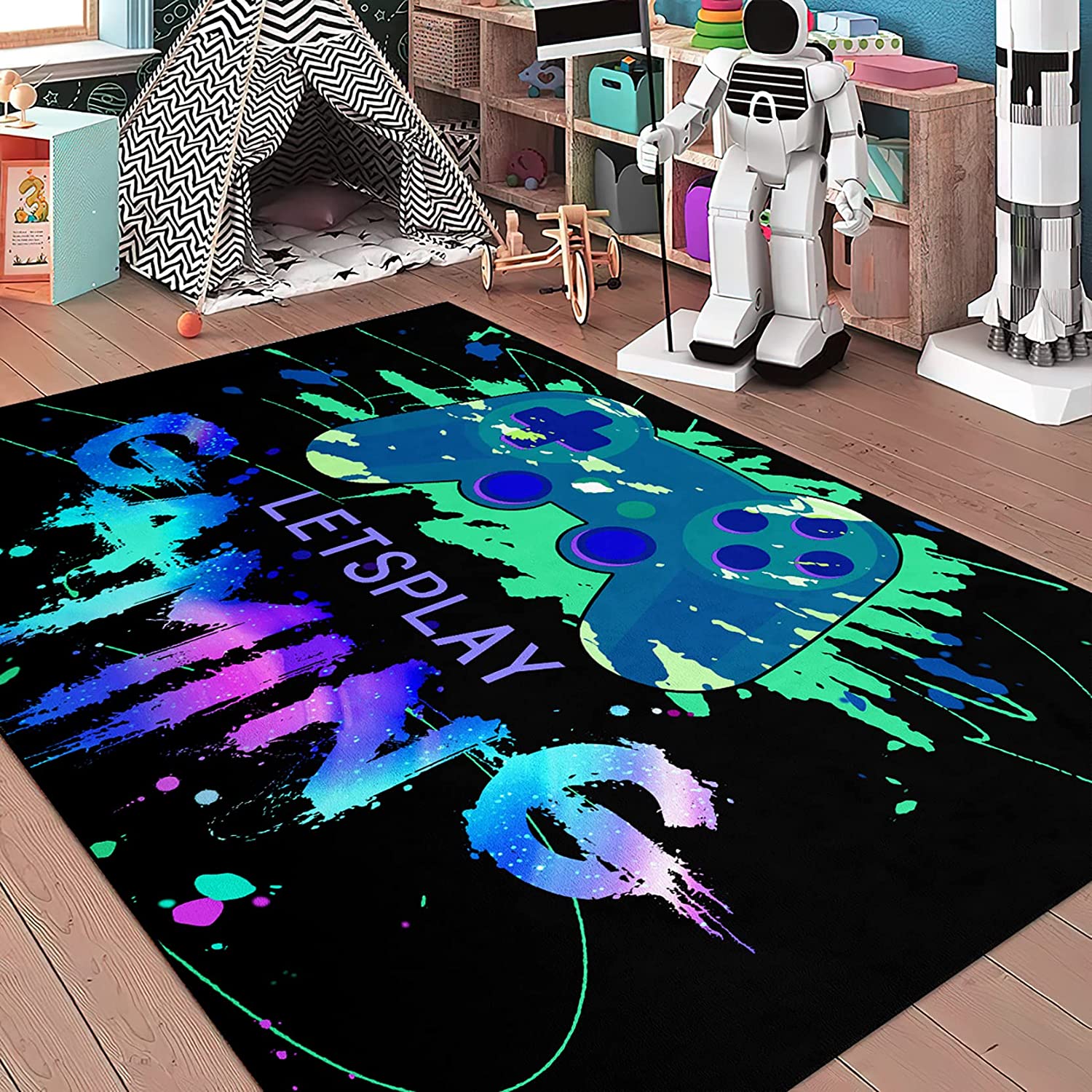 Crystal Floor Polyester Mats - Gamer Area Rugs for Boys and Girls - Image 4