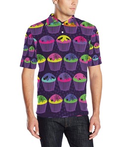 Cupcake Halloween Men Polo Shirt