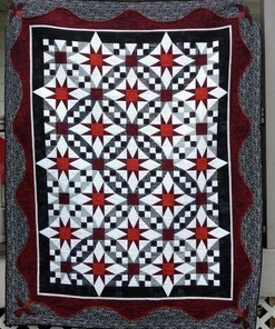 Curve Stars Personalized Quilt Bedding Set, Suitable for Home Decoration and Family Gifts