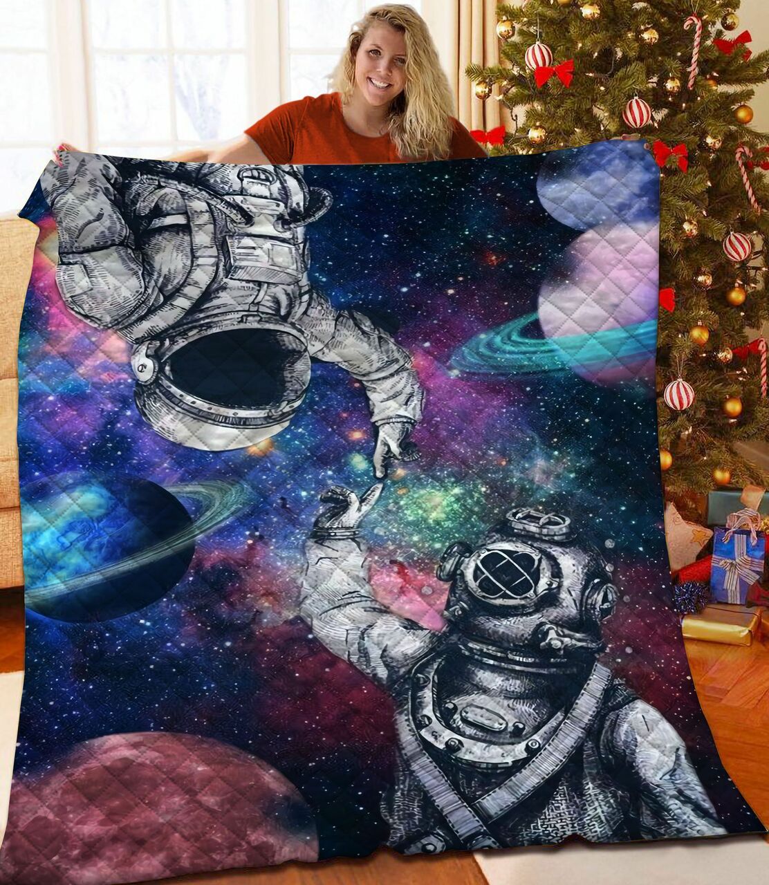 Custom Astronaut Bedding Set - Perfect for Bedroom Decor and Family Gifts