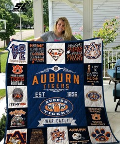 Custom Auburn Tigers Quilt Blanket Perfect for Bedroom Decor and Family Gifts