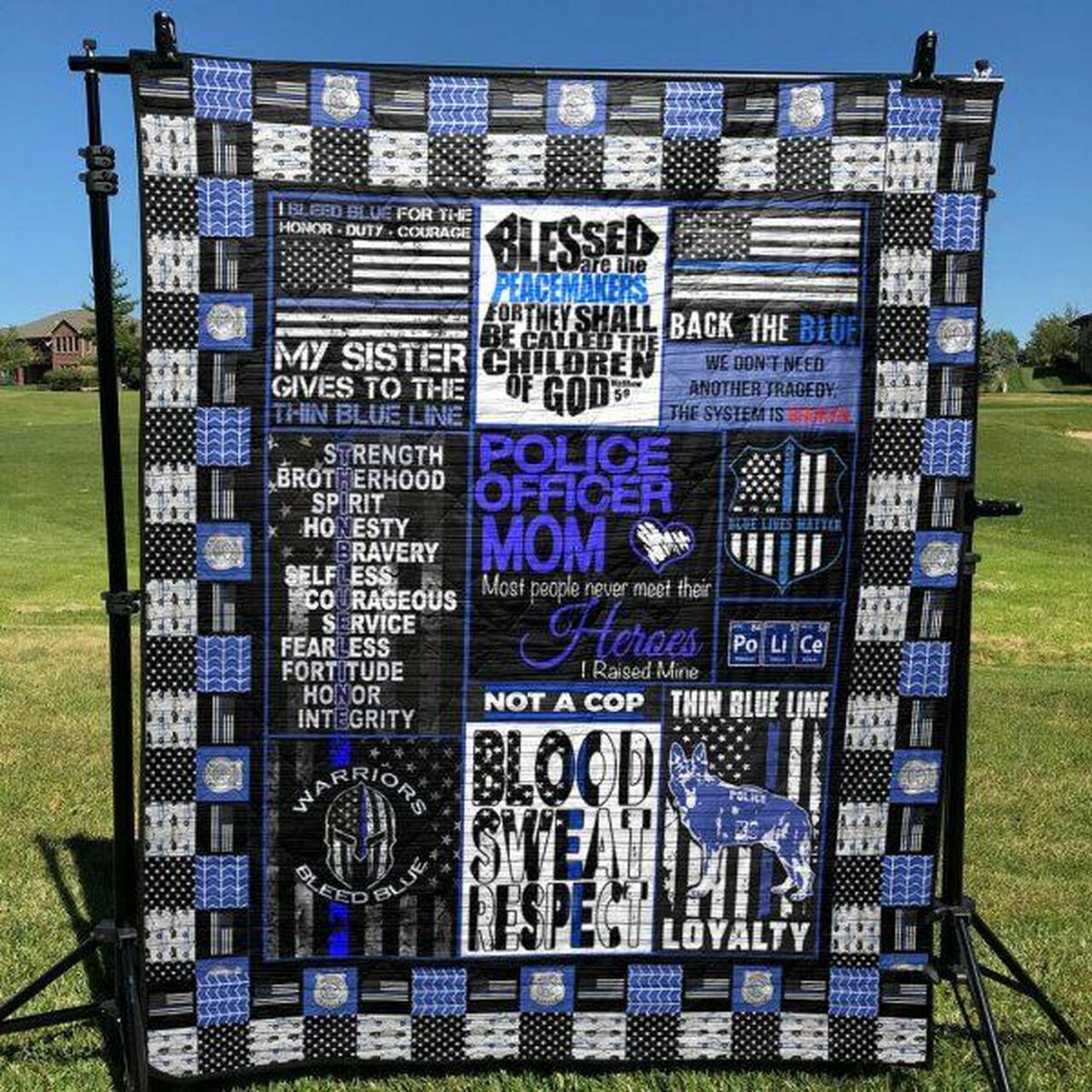 Custom Back The Blue Blanket Quilt Bedding Set Great for Bedroom Decor and Family Gifts