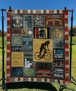 Custom Bicycle Blanket Quilt Bedding Set - Great for Home Decoration and Family Gifts