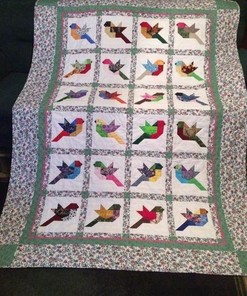 Custom Bird Quilt Bedding Set with Optional Pillowcases for Personalized Family Gifts