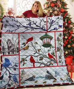 Custom Bird Quilt Bedding Set with Optional Pillowcases for Personalized Gifts