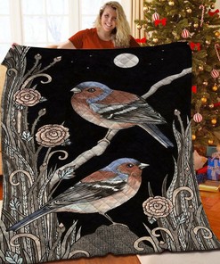 Custom Bird Quilt Bedding Set with Optional Pillowcases for Personalized Picnic Blanket