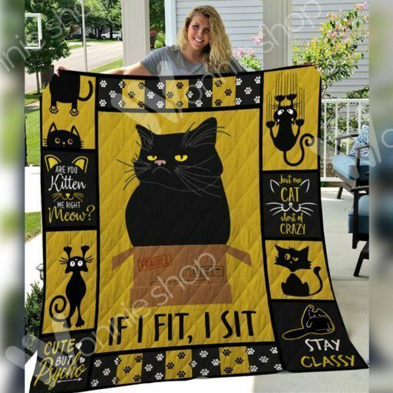 Custom Black Cat Bedding Set - Perfect for Bedroom Decor and Personalized Gifts