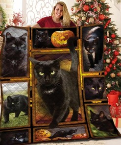 Custom Black Cat Bedding Set Perfect for Home Decoration