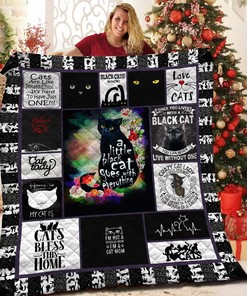 Custom Black Cat Bedding Set Perfect for Home Decoration and Family Gifts