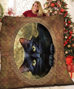 Custom Black Cat Quilt Blanket Bedding Set - Perfect for Home Decoration and Family Gifts