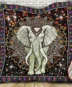 Custom Boho Elephant Quilt Blanket Gifts for Fans