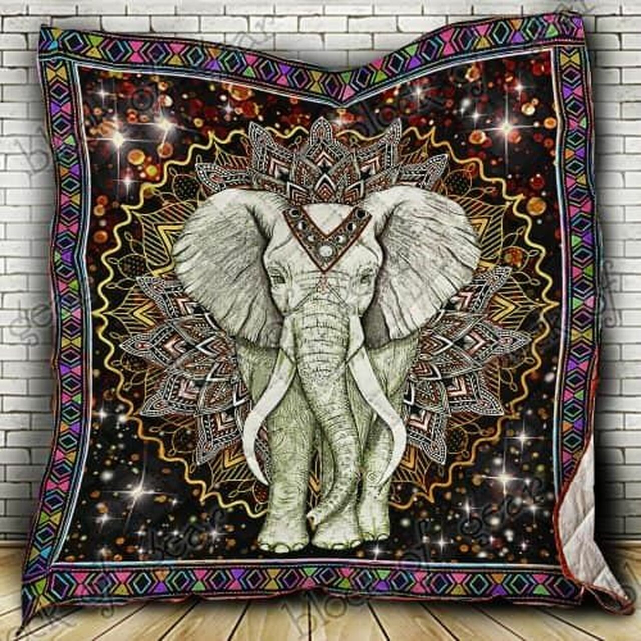 Custom Boho Elephant Quilt Blanket Gifts for Fans