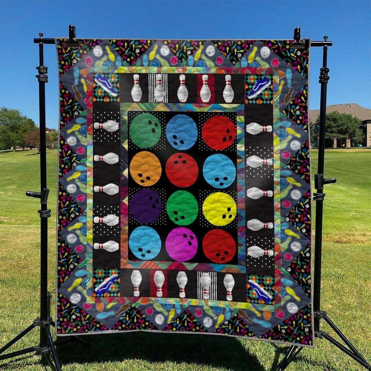 Custom Bowling Bedding Set Blanket - Great for Bedroom Decor and Family Gifts