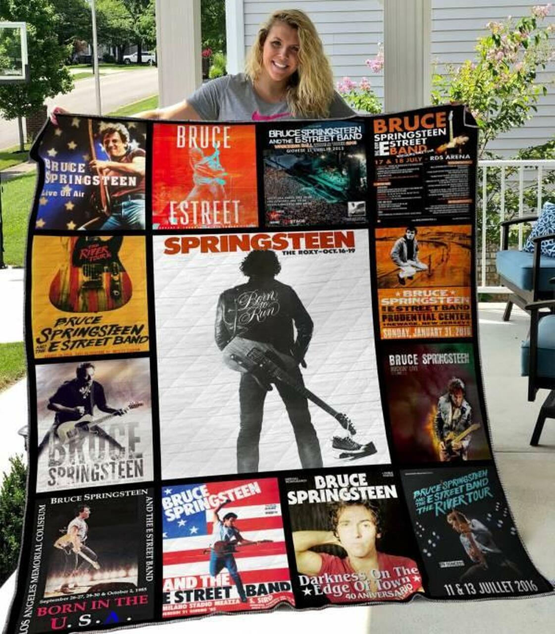 Custom Bruce Springsteen Quilt Bedding Set Blanket - Great for Bedroom Decoration and Family Gifts