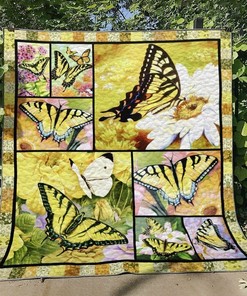 Custom Butterfly Quilt Blanket Bedding Set Perfect for Home Decoration