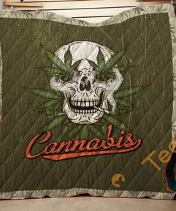 Custom Cannabis 4 Quilt Blanket Bedding Set for Bedroom Decoration and Family Gifts