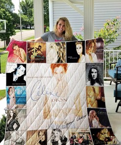 Custom Celine Dion Blanket Quilt Bedding Set - Great for Bedroom Decor and Family Gifts