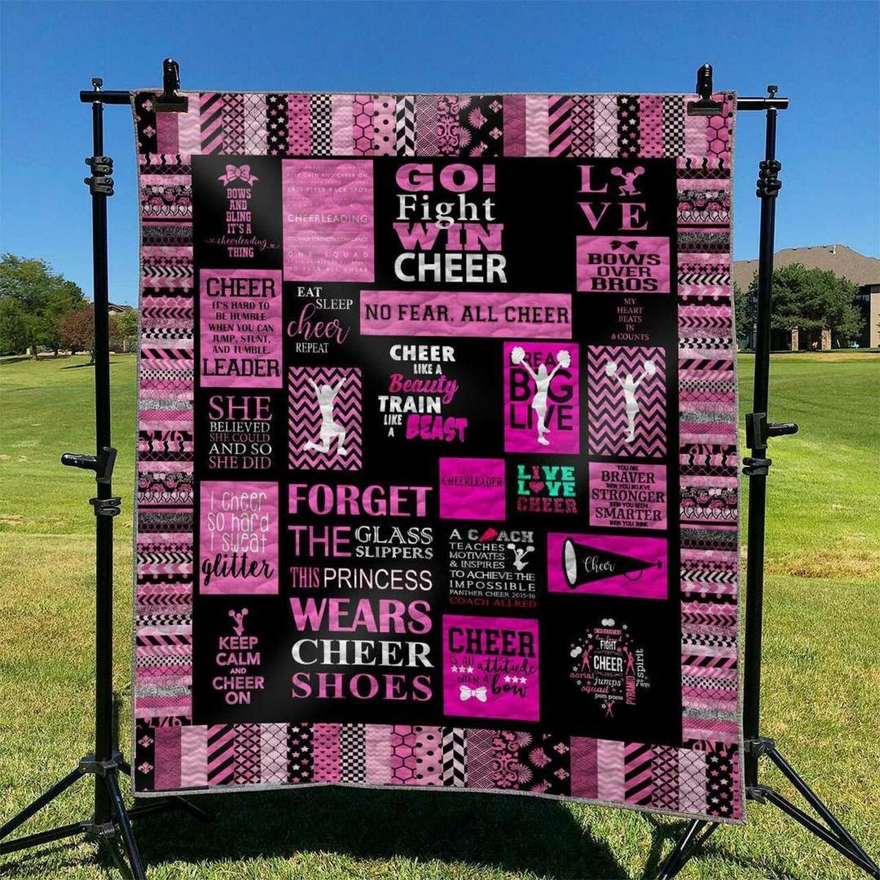 Custom Cheerleading Quilt Blanket Bedding Set - Great Gifts for Fans and Family