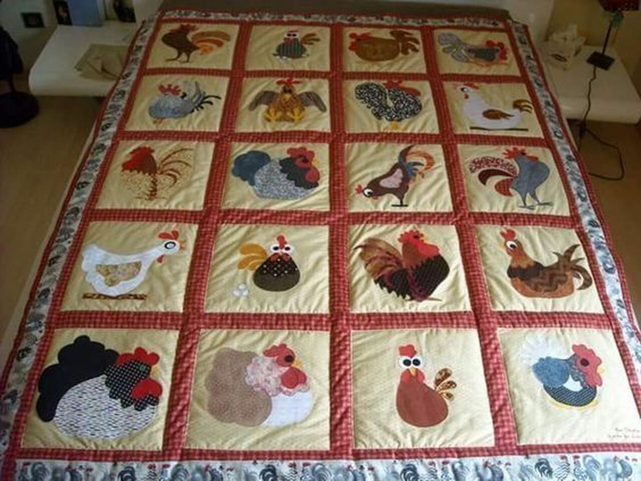 Custom Chicken Quilt Bedding Set: Personalize with Your Own Name or Quote