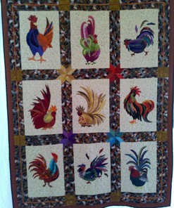Custom Chicken Quilt Bedding Set with 2 Pillowcases: Perfect Gift for Family