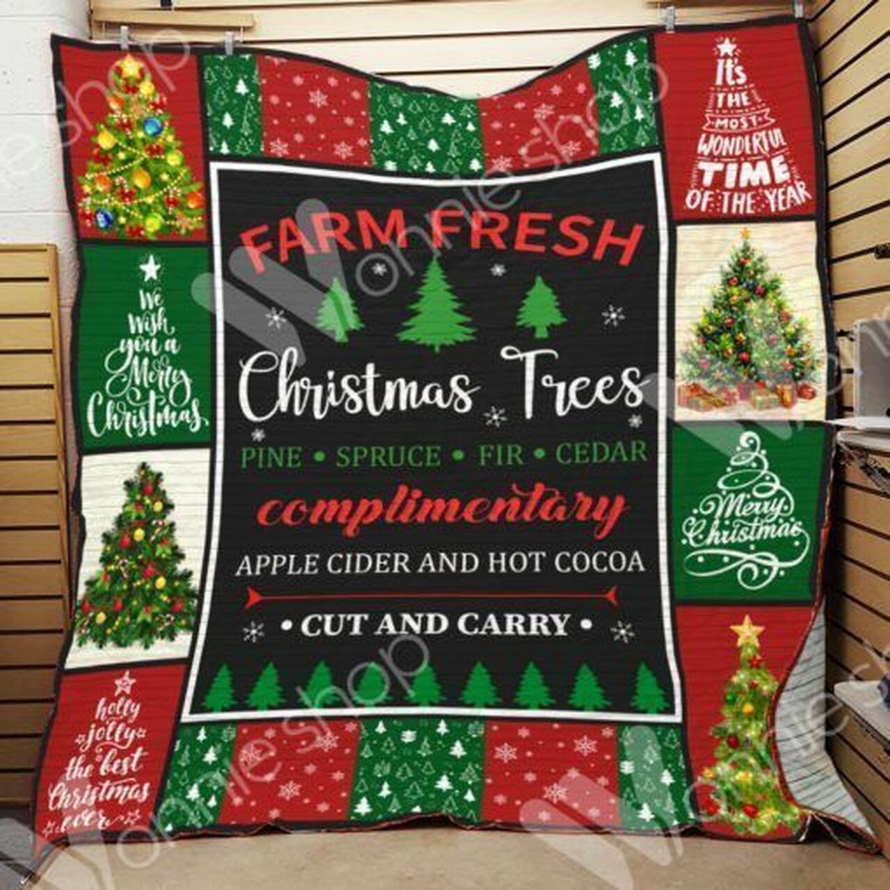 Custom Christmas Quilt Bedding Set, Great Gift for Family