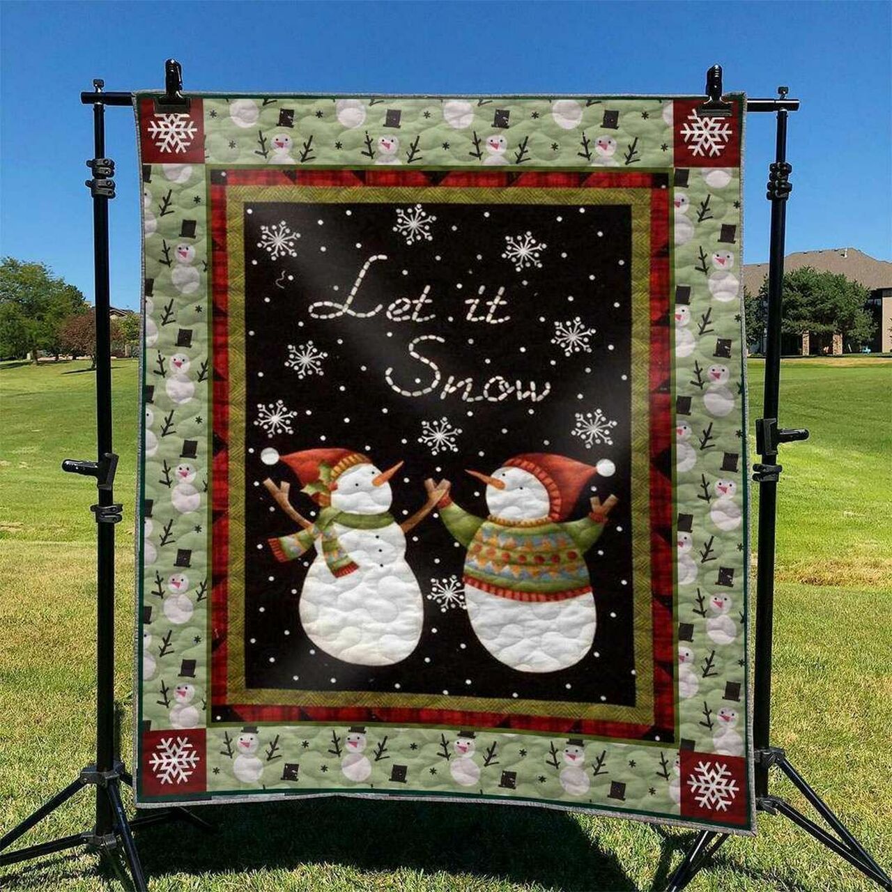Custom Christmas Quilt Blanket, Great for Home Decor and Family Gifts