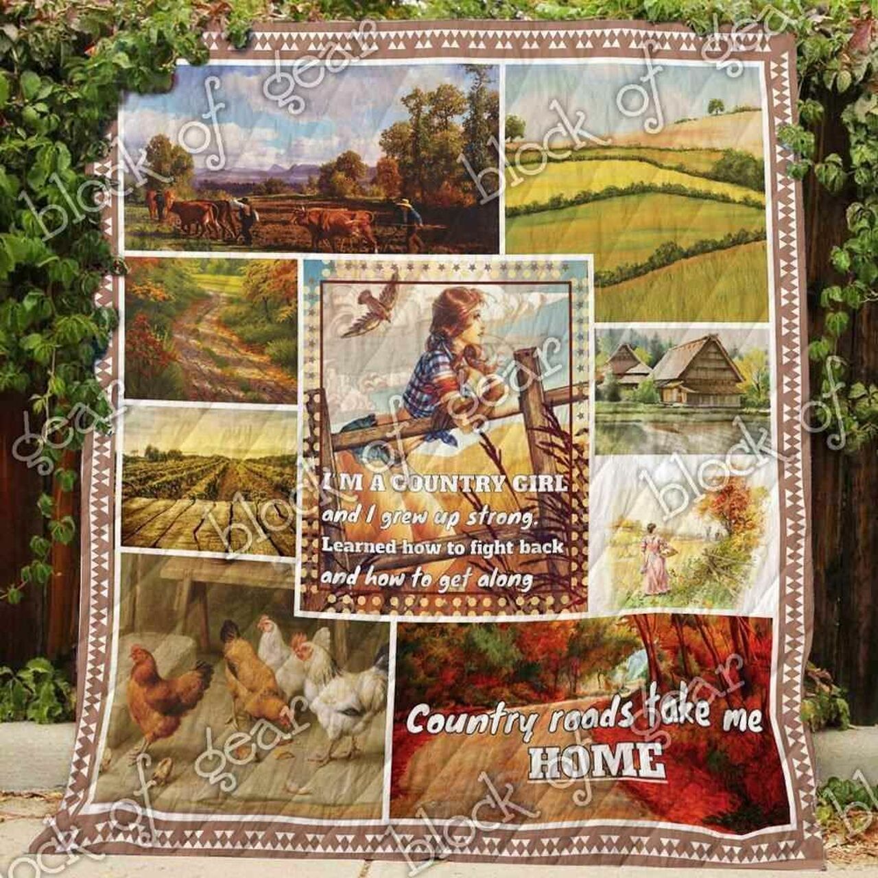 Custom Country Girl Quilt Bedding Set - Great for Bedroom Decor and Family Gifts