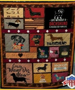 Custom Dachshund Quilt Bedding Set, Great for Home Decoration and Family Gifts