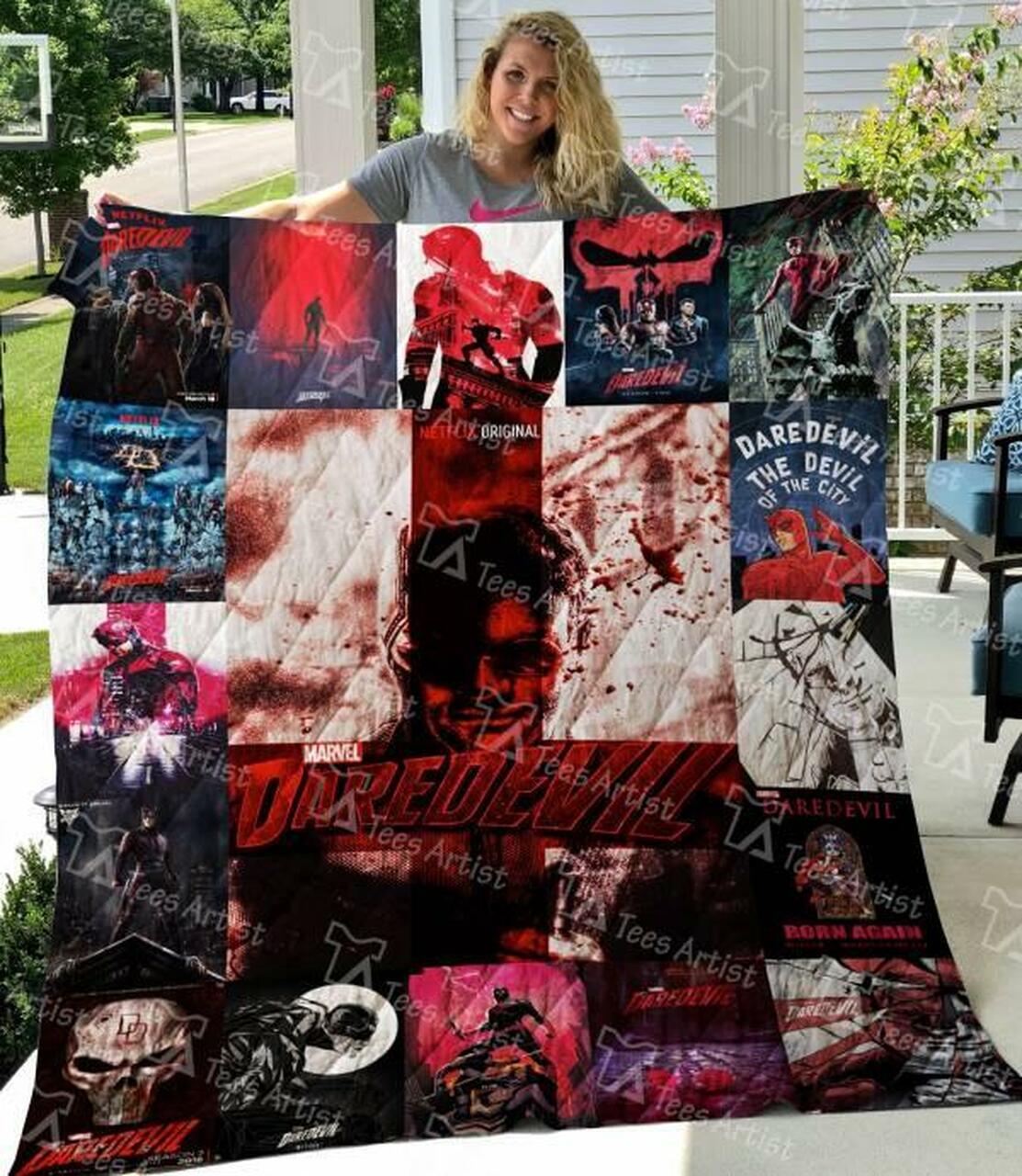 Custom Daredevil Quilt Blanket Bedding Set for Picnic and Family Gifts