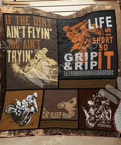 Custom Dirt Bike Adventure Quilt Bed Set Blanket for Picnic and Family Gifts