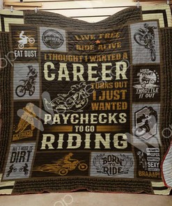 Custom Dirt Bike Motocross Quilt Bed Set Blanket for Bedroom Decor and Family Gifts