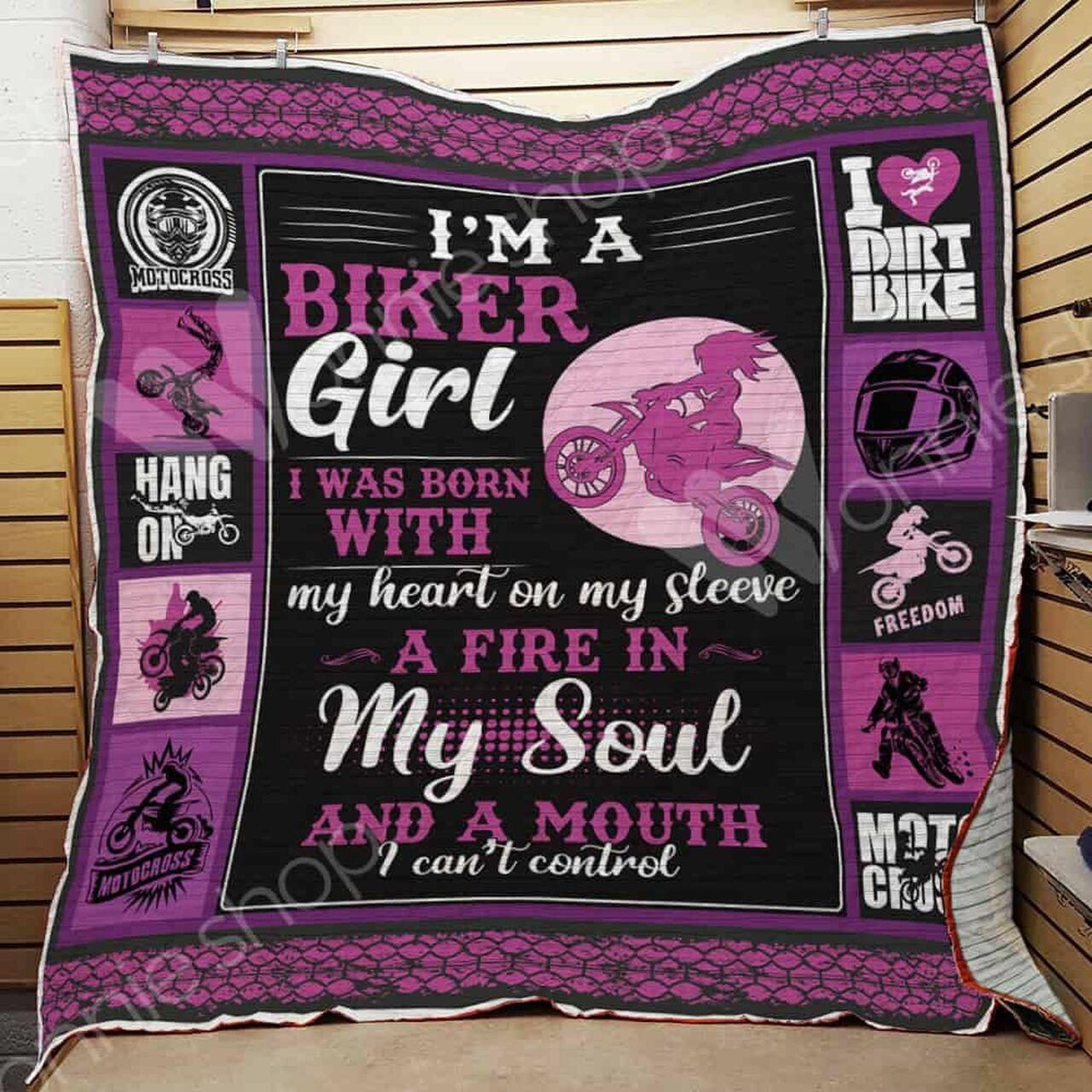 Custom Dirt Bike Quilt Bedding Set for Home Decoration and Family Gifts