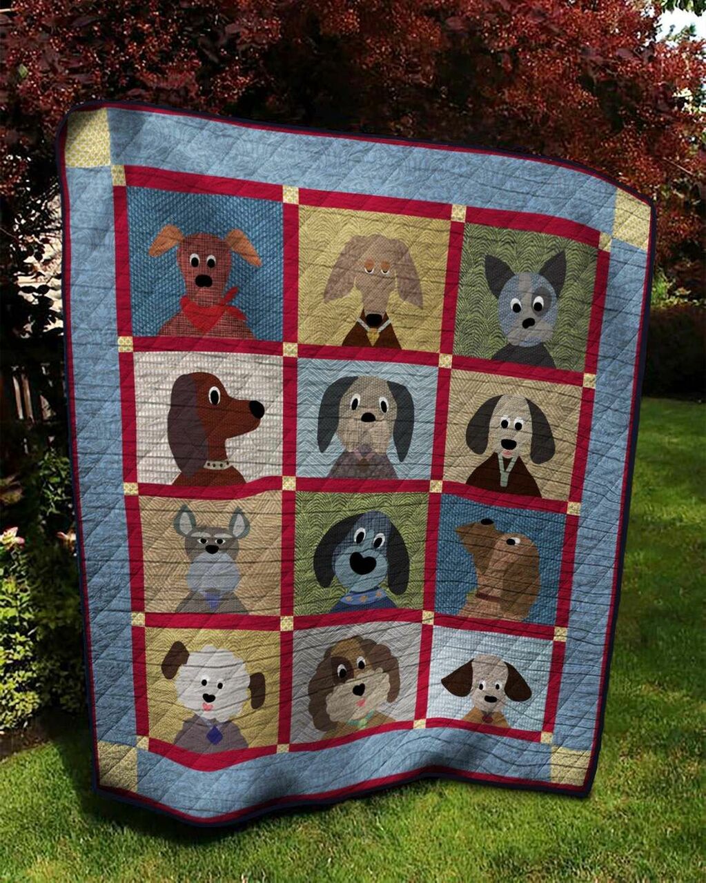 Custom Dog Bedding Set Quilt Blanket - Perfect for Bedroom Decor and Family Gifts