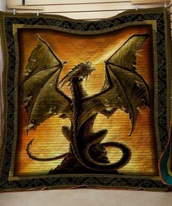 Custom Dragon Print Quilt Bedding Set for Home Decoration