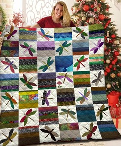 Custom Dragonfly Quilt Bedding Set, Ideal for Home Decoration and Family Gifts