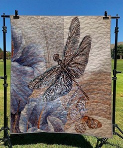 Custom Dragonfly Quilt Blanket Bedding Set, Great for Bedroom Decor and Family Gifts