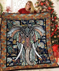 Custom Elephant Bedding Set with Personalized Name for Bedroom Decor