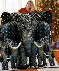Custom Elephant Quilt Bedding Set for Home Decoration and Family Gifts