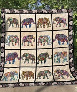 Custom Elephant Quilt Blanket Bedding Set for Bedroom Decoration and Family Gifts