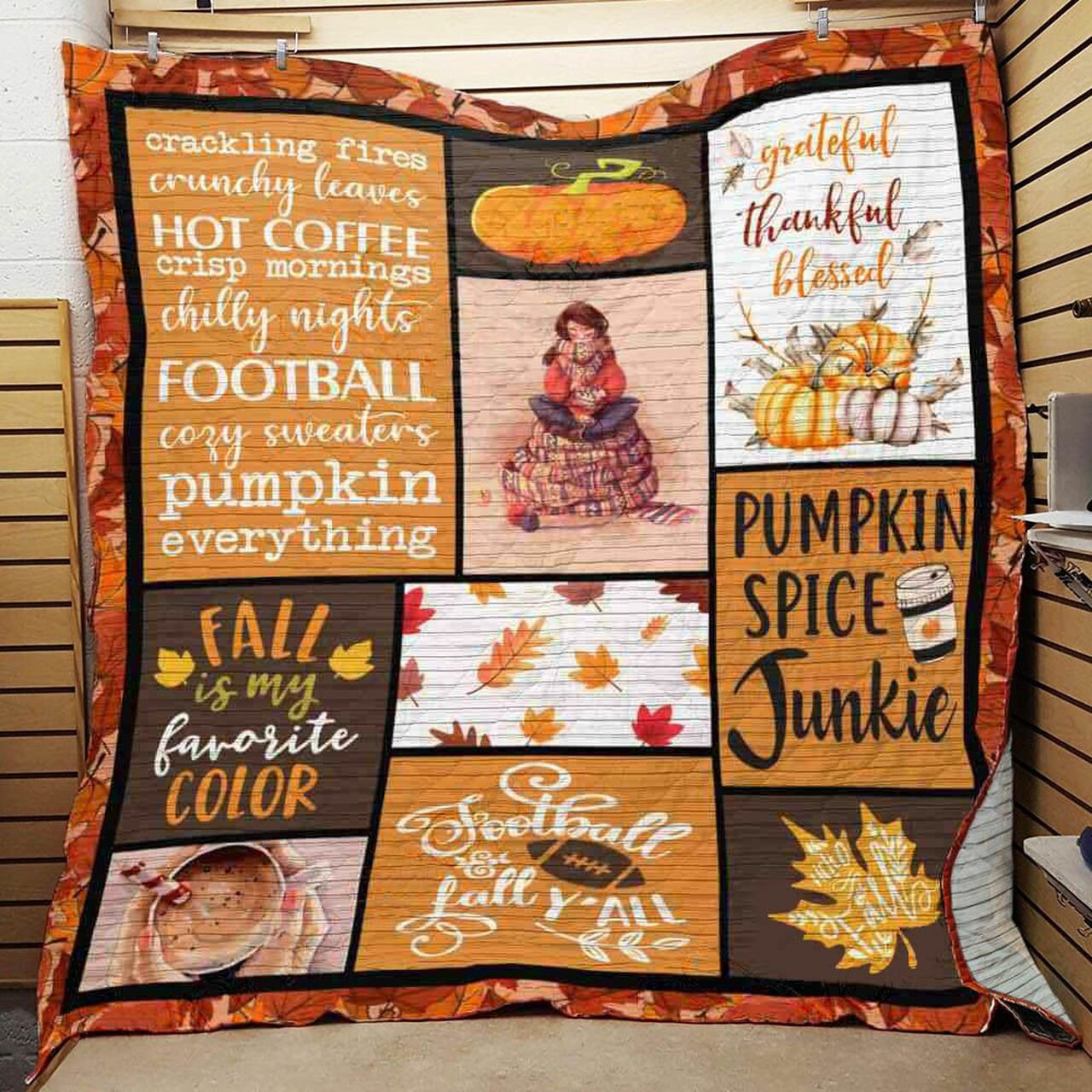 Custom Fall Quilt Bedding Set - Perfect for Home Decoration or Picnics