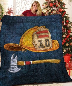 Custom Firefighter Quilt Bed Set Blanket - Great Presents for Family and Bedroom Decoration