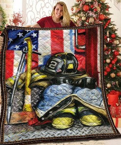 Custom Firefighter Quilt Bedding Set Blanket - Perfect for Bedroom Decor and Family Gifts