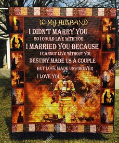 Custom Firefighter Quilt Blanket Bed Set - Great for Bedroom Decor and Family Gifts