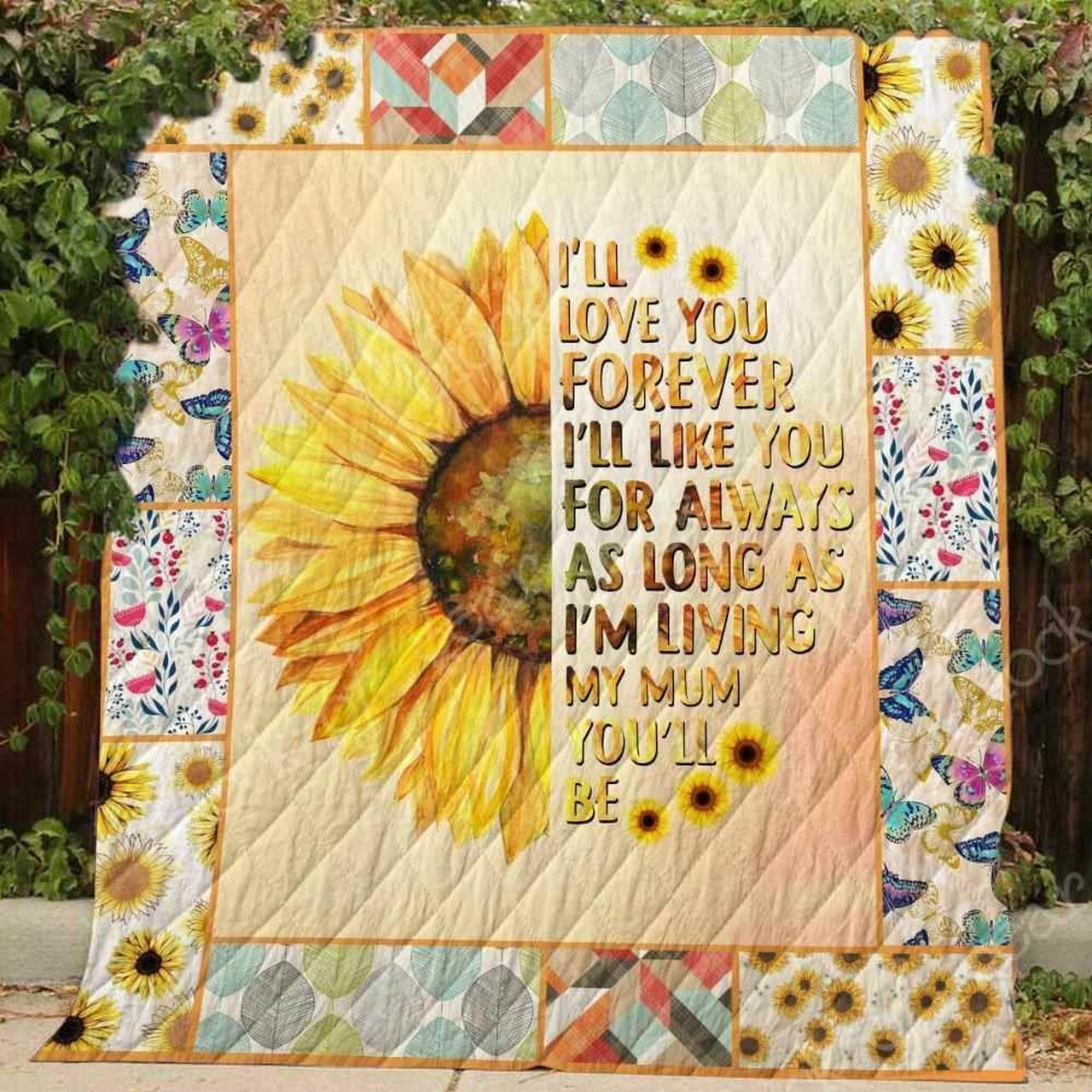 Custom For Mum Personalized Quilt Bedding Set for Home Decor and Family Gifts