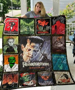 Custom Frankenstein Quilt Blanket Bedding Set - Great for Bedroom Decor and Family Gifts