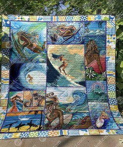 Custom Go Surfing Quilt Blanket Bedding Set for Bedroom Decoration and Gifts for Fans